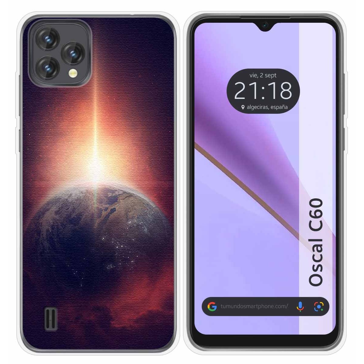 Funda Silicona para Blackview Oscal C60 diseño Tierra Dibujos