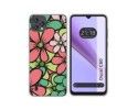 Funda Silicona Transparente para Blackview Oscal C60 diseño Flores 02 Dibujos