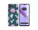 Funda Silicona Transparente para Blackview Oscal C60 diseño Flores 10 Dibujos