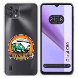 Funda Silicona Transparente para Blackview Oscal C60 diseño Adventure Dibujos