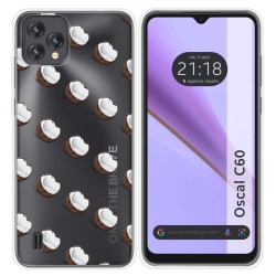 Funda Silicona Transparente para Blackview Oscal C60 diseño Cocos Dibujos