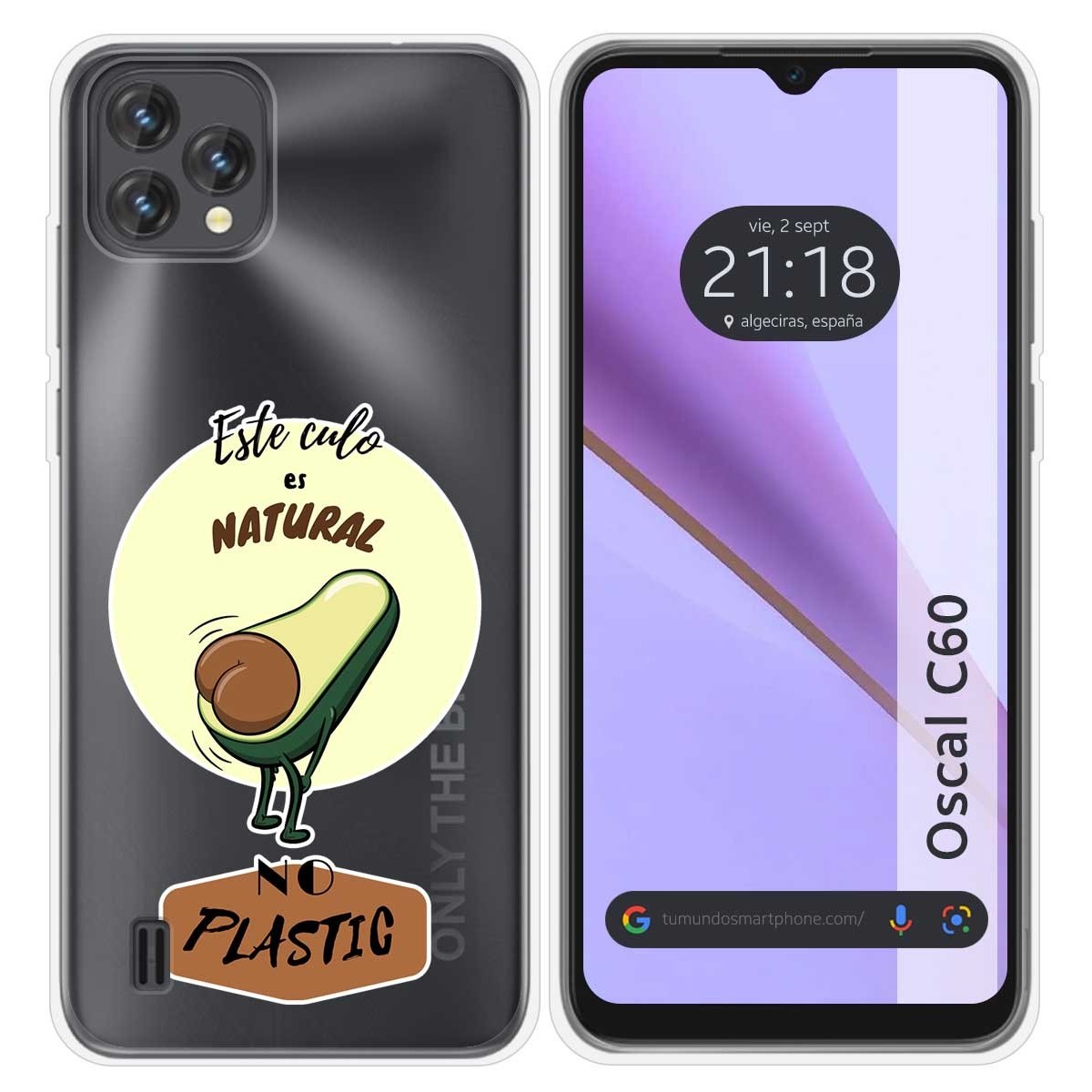 Funda Silicona Transparente para Blackview Oscal C60 diseño Culo Natural Dibujos