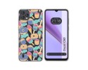 Funda Silicona Transparente para Blackview Oscal C60 diseño Dulces 02 Dibujos