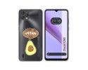 Funda Silicona Transparente para Blackview Oscal C60 diseño Vegan Life Dibujos