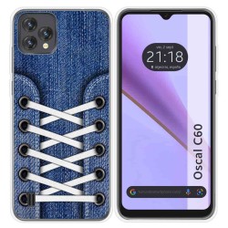 Funda Silicona Transparente para Blackview Oscal C60 diseño Zapatillas 01 Dibujos