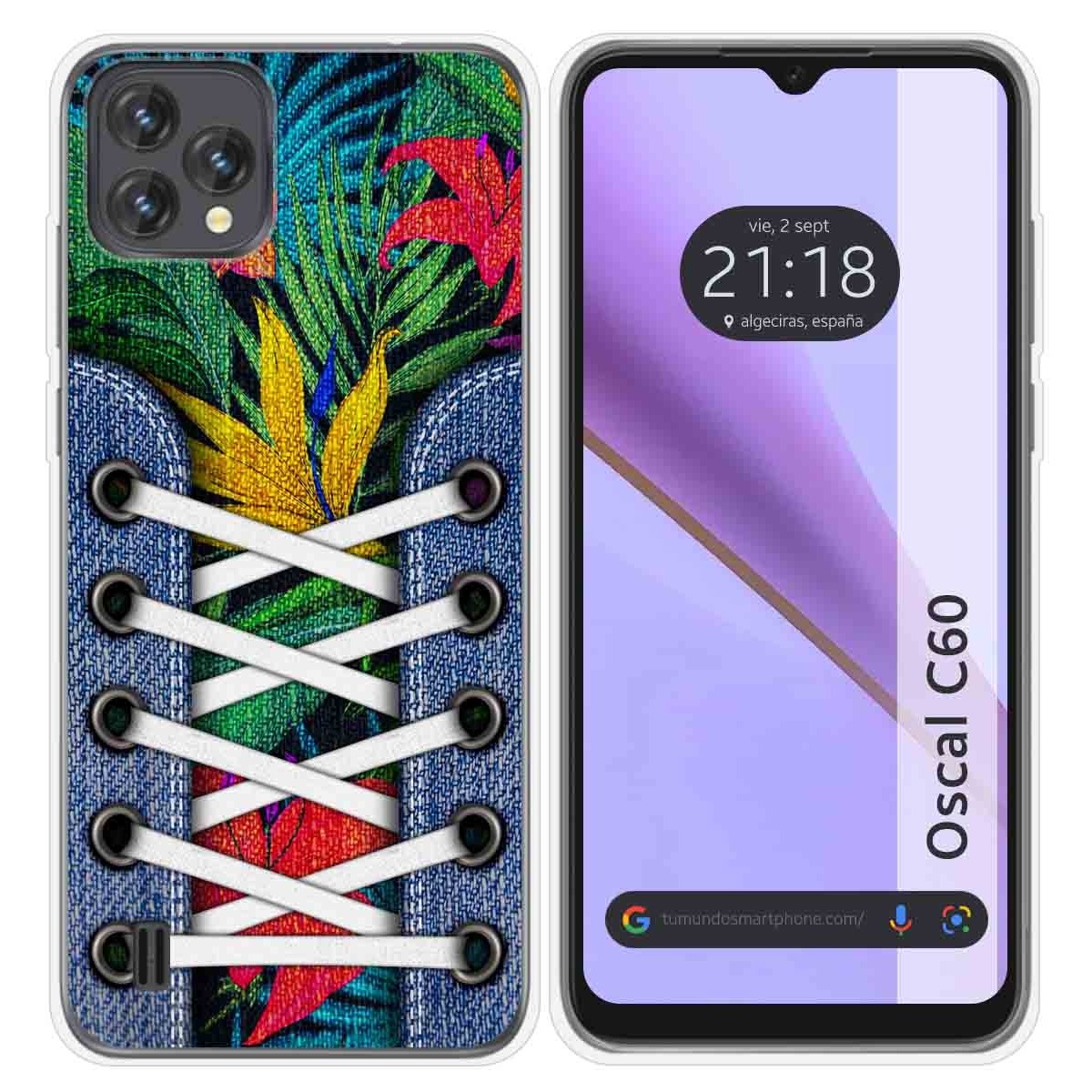 Funda Silicona Transparente para Blackview Oscal C60 diseño Zapatillas 12 Dibujos