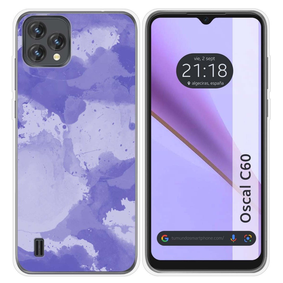 Funda Silicona Transparente para Blackview Oscal C60 diseño Acuarela 01 Dibujos