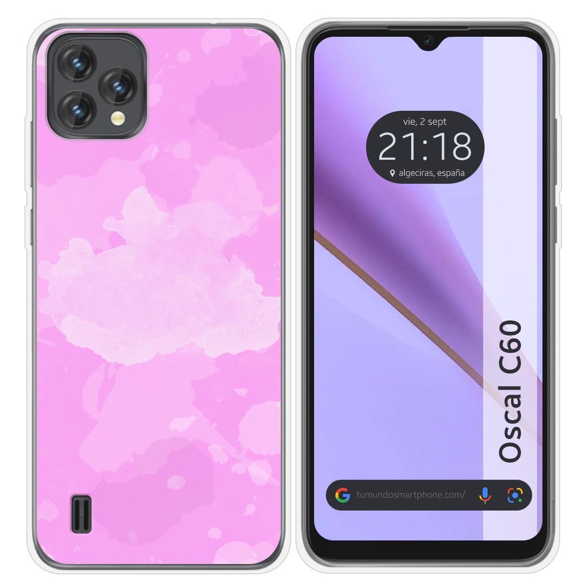 Funda Silicona Transparente para Blackview Oscal C60 diseño Acuarela 04 Dibujos
