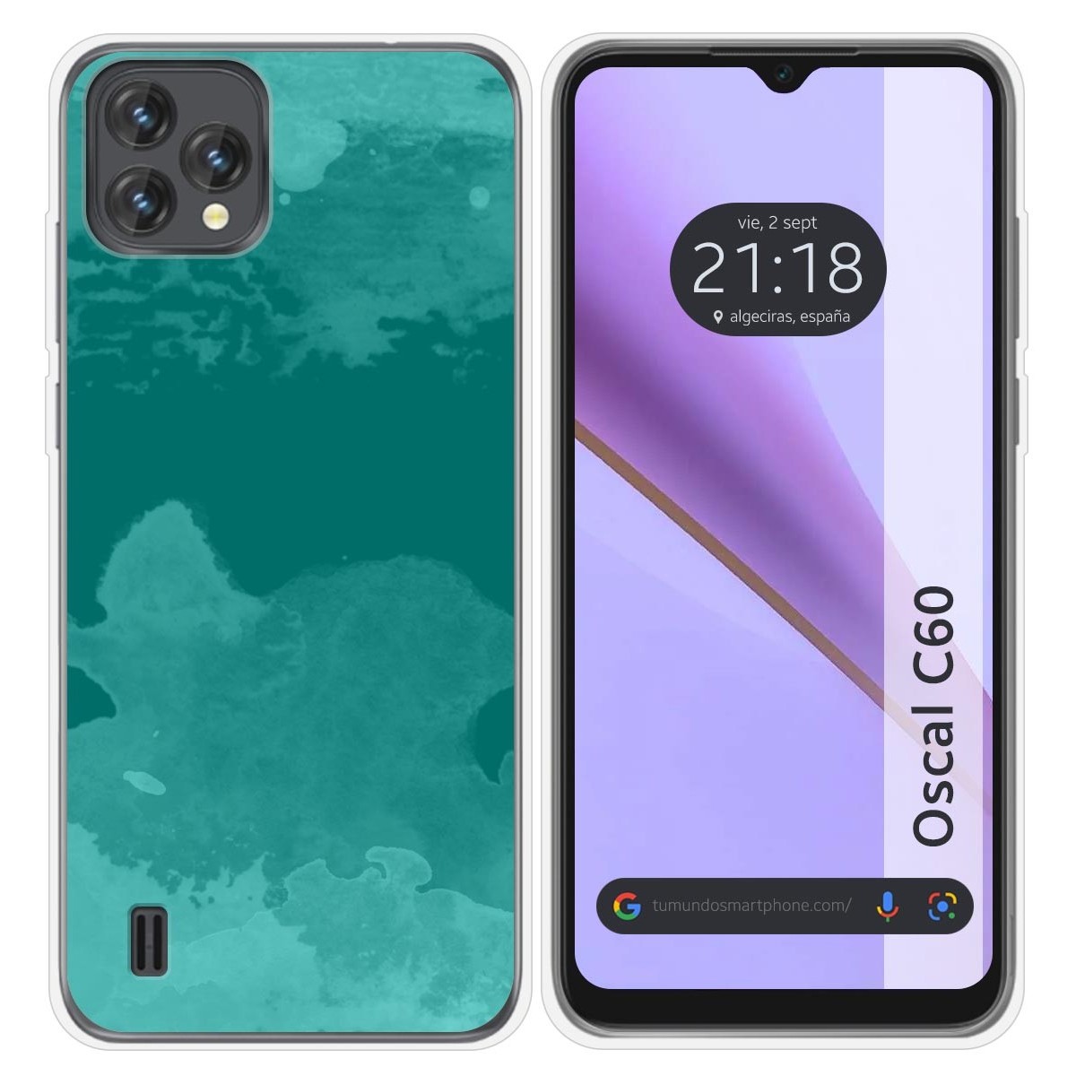 Funda Silicona Transparente para Blackview Oscal C60 diseño Acuarela 06 Dibujos