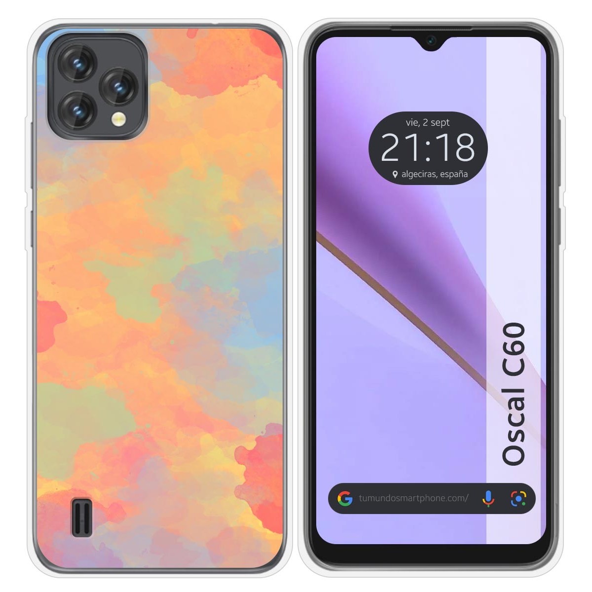 Funda Silicona Transparente para Blackview Oscal C60 diseño Acuarela 08 Dibujos