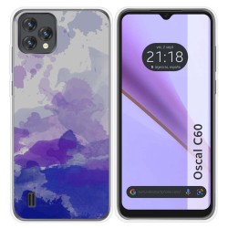 Funda Silicona Transparente para Blackview Oscal C60 diseño Acuarela 09 Dibujos