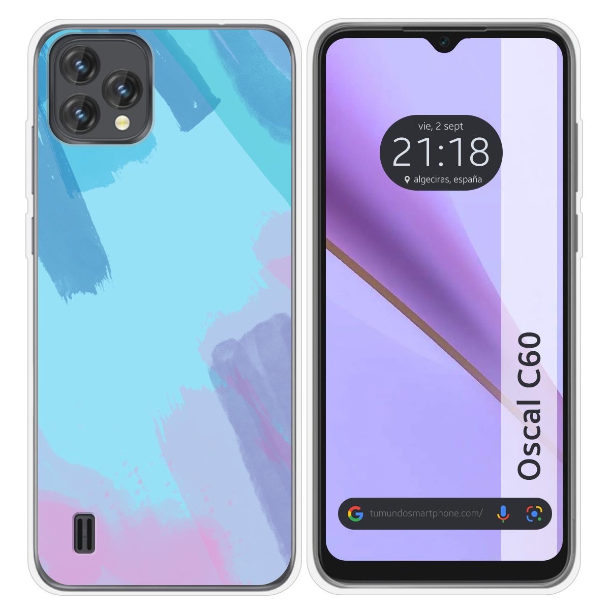 Funda Silicona Transparente para Blackview Oscal C60 diseño Acuarela 10 Dibujos