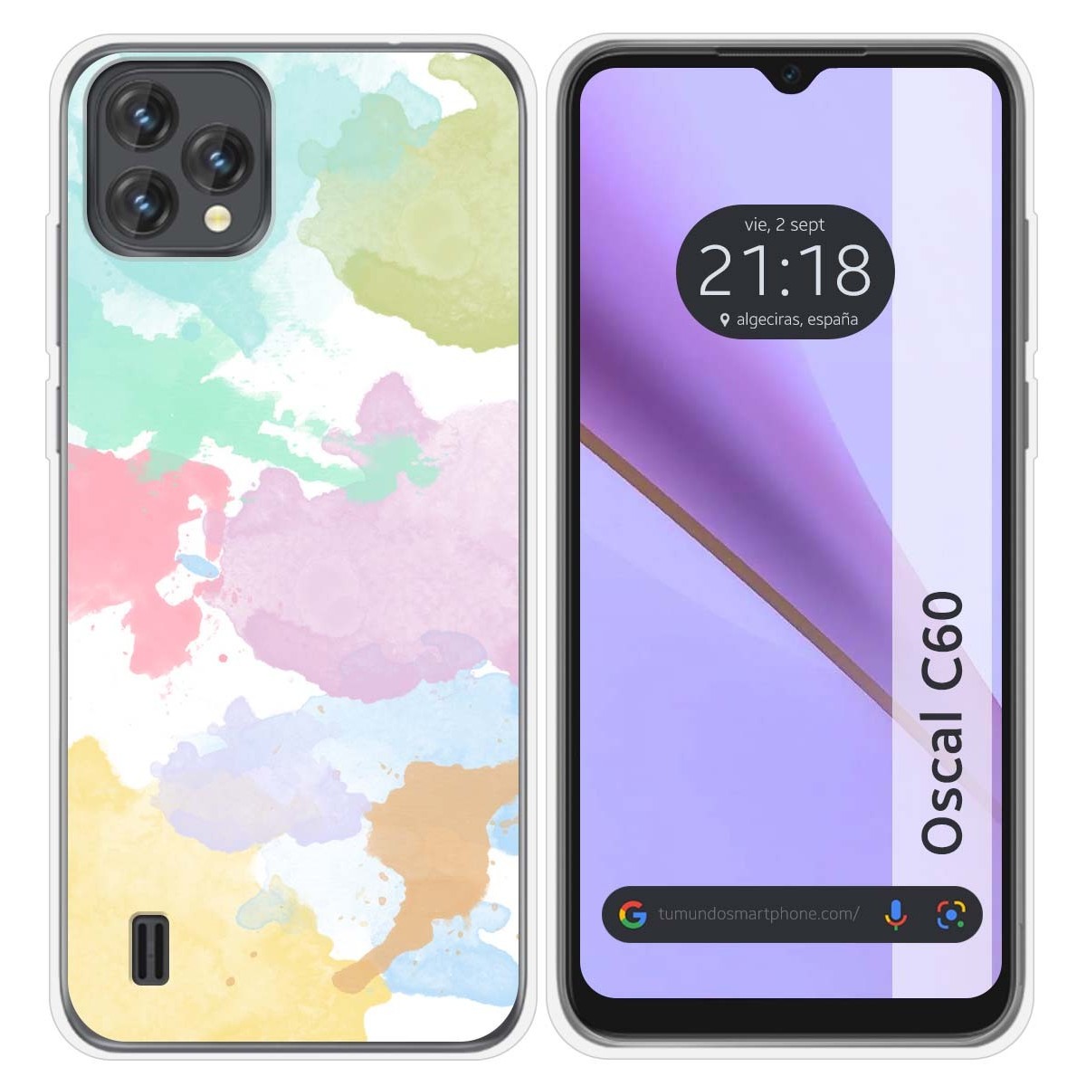 Funda Silicona Transparente para Blackview Oscal C60 diseño Acuarela 11 Dibujos