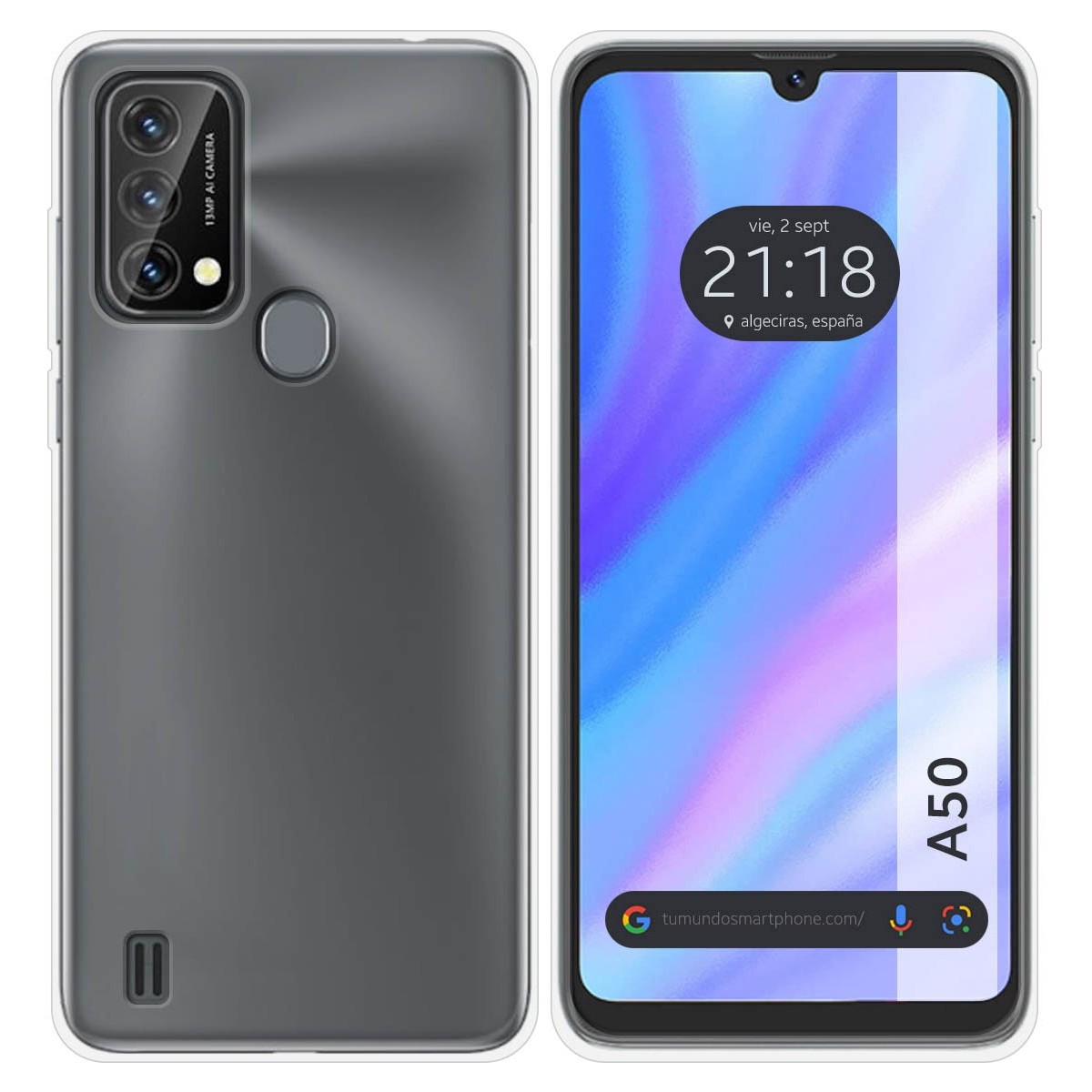 Funda Silicona Gel TPU Transparente para Blackview A50