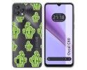 Funda Silicona Transparente para Blackview Oscal C60 diseño Cactus Dibujos