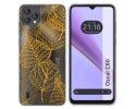 Funda Silicona Transparente para Blackview Oscal C60 diseño Hojas Dibujos