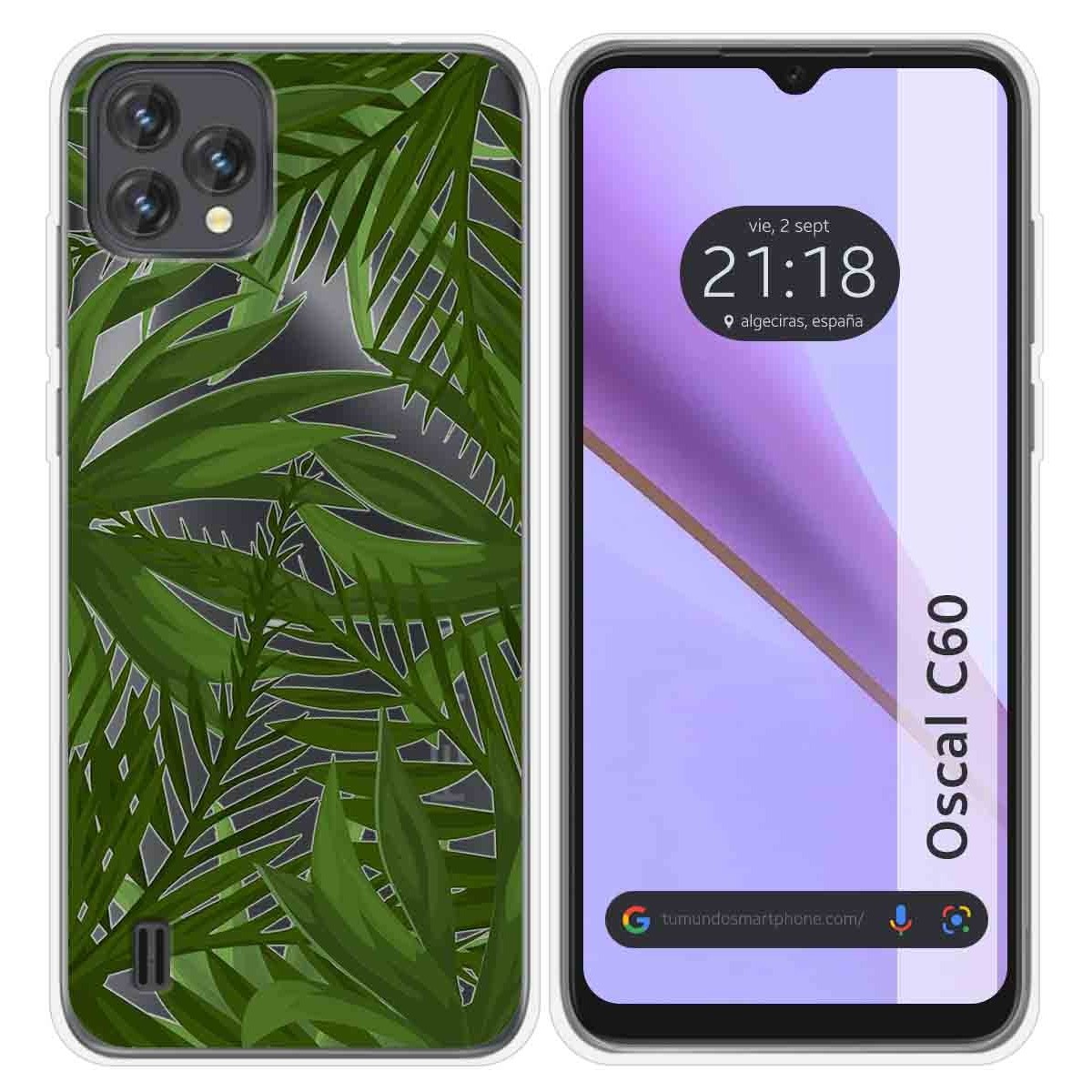 Funda Silicona Transparente para Blackview Oscal C60 diseño Jungla Dibujos