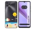 Funda Silicona Transparente para Blackview Oscal C60 diseño Playa Dibujos