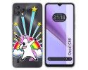 Funda Silicona Transparente para Blackview Oscal C60 diseño Unicornio Dibujos