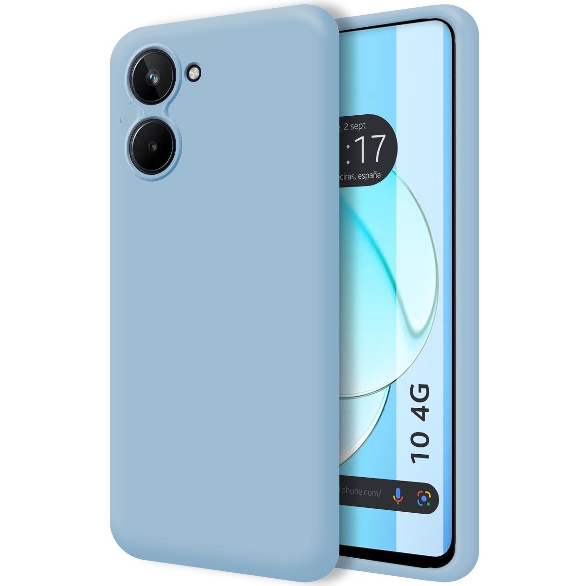 Funda Silicona Líquida Ultra Suave para Realme 10 4G color Azul