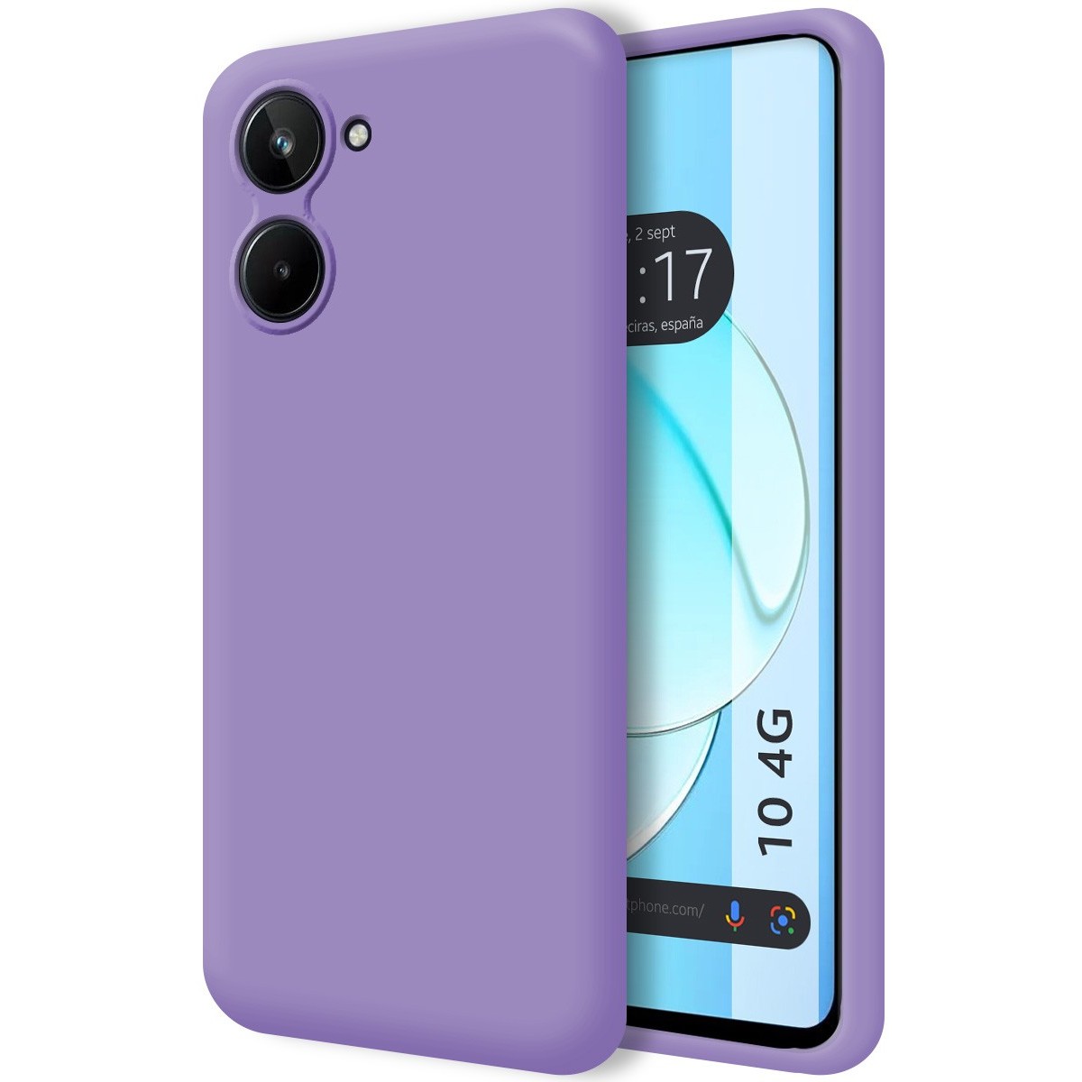 Funda Silicona Líquida Ultra Suave para Realme 10 4G color Morada