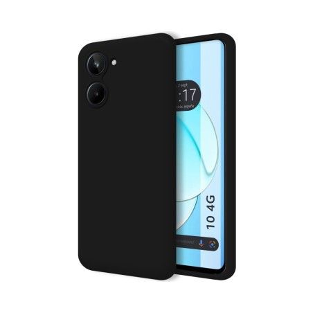 Funda Silicona Líquida Ultra Suave para Realme 10 4G color Negra