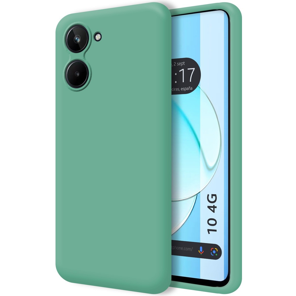 Funda Silicona Líquida Ultra Suave para Realme 10 4G color Verde