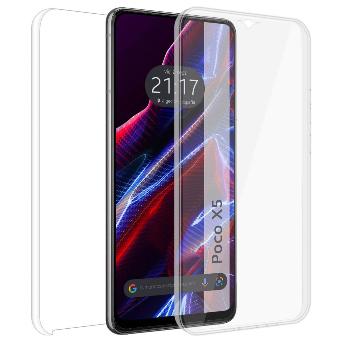 Funda Doble Transparente Pc + Tpu Full Body 360 compatible con Xiaomi POCO X5 5G