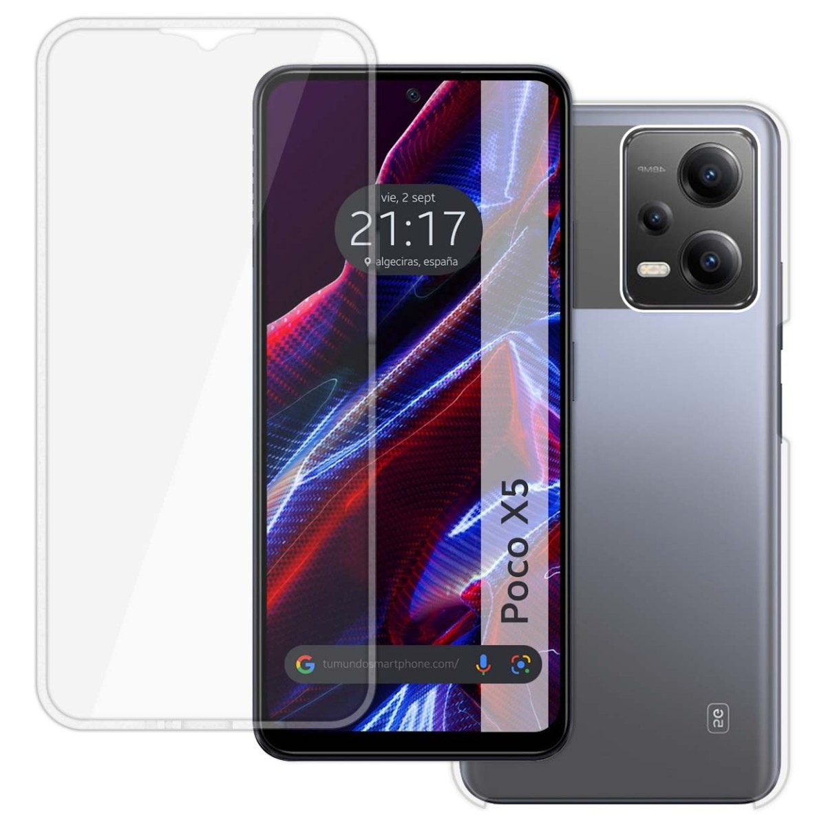 Funda Doble Transparente Pc + Tpu Full Body 360 compatible con Xiaomi POCO X5 5G