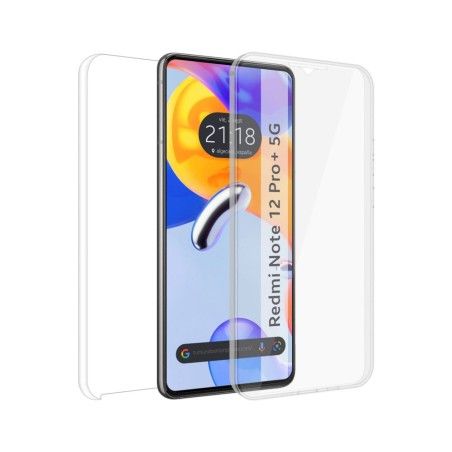 Funda Doble Transparente Pc + Tpu Full Body 360 compatible con Xiaomi Redmi Note 12 Pro+ Plus 5G