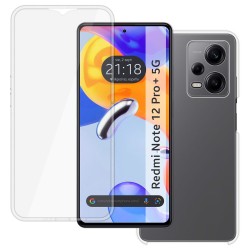 Funda Doble Transparente Pc + Tpu Full Body 360 compatible con Xiaomi Redmi Note 12 Pro+ Plus 5G 2