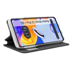 Funda Libro Soporte con Ventana compatible con Xiaomi Redmi Note 12 Pro+ Plus 5G color Negra 2