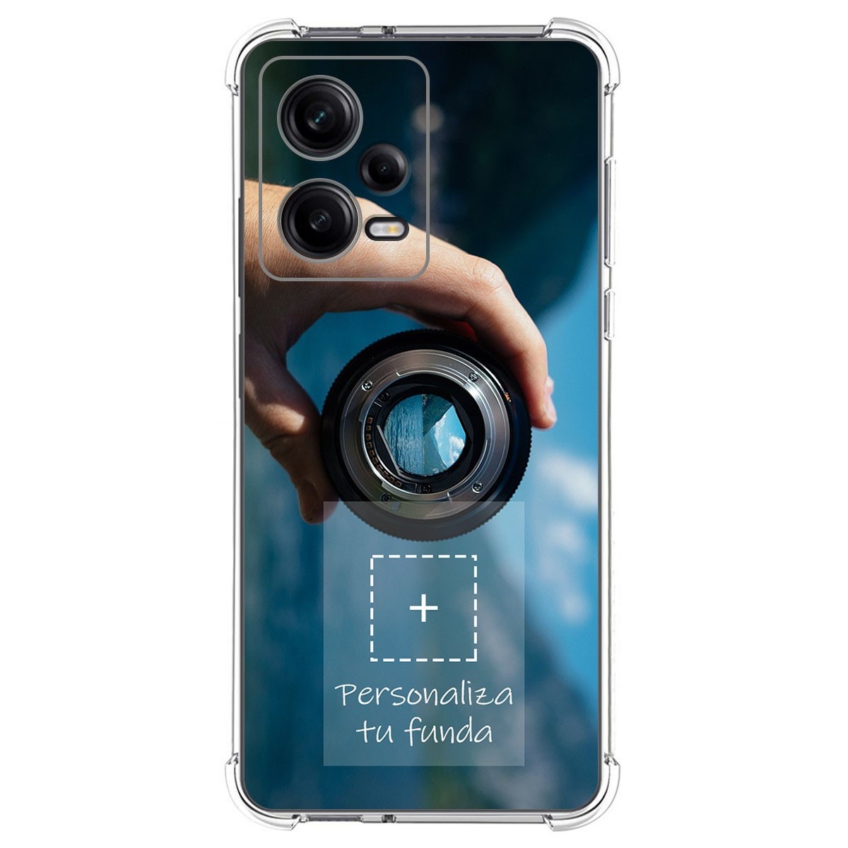 Personaliza tu Funda Silicona AntiGolpes Transparente con tu Fotografía para Xiaomi Redmi Note 12 Pro+ Plus 5G Personalizada