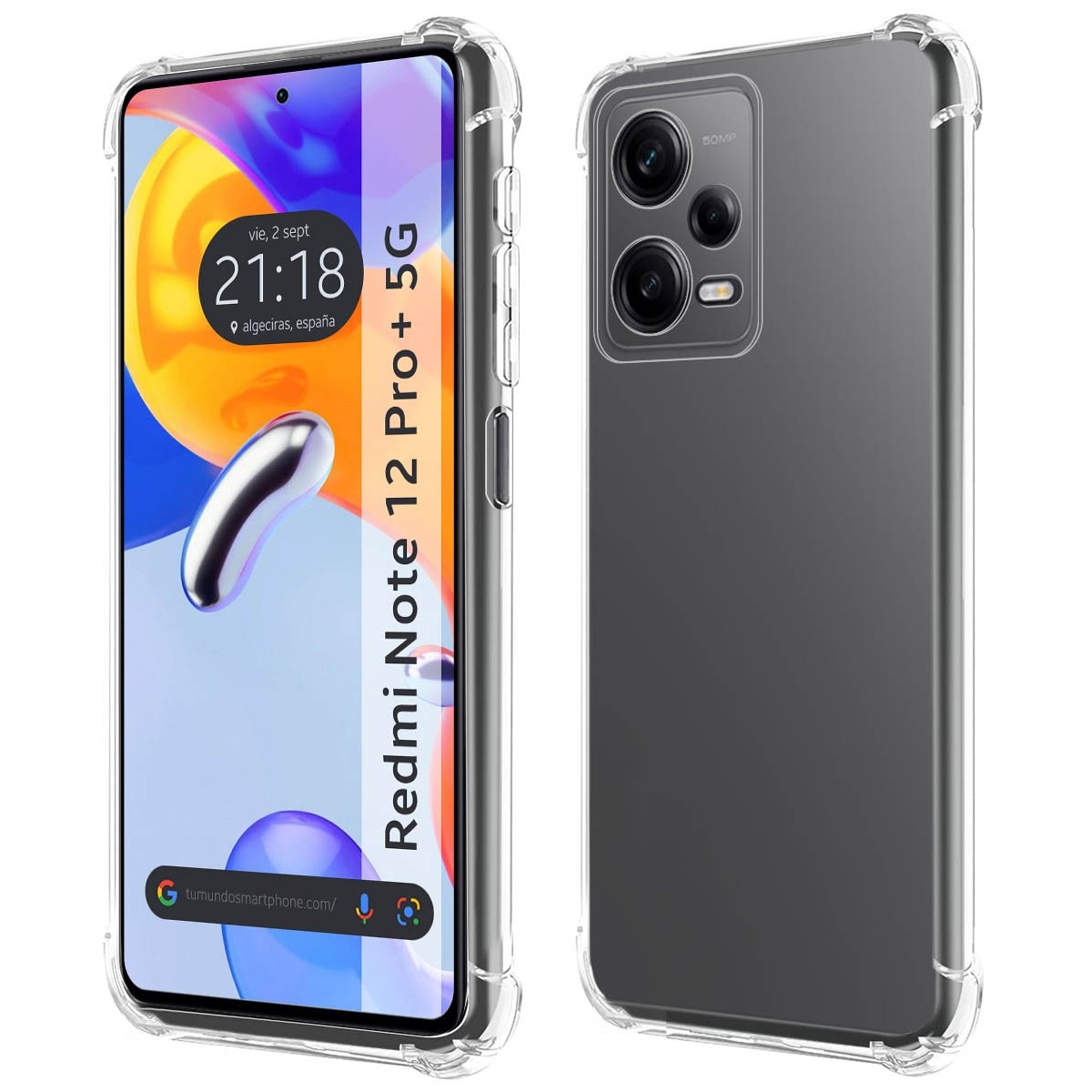 Funda Silicona Antigolpes Transparente compatible con Xiaomi Redmi Note 12 Pro+ Plus 5G