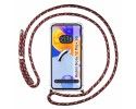 Funda Colgante Transparente compatible con Xiaomi Redmi Note 12 Pro+ Plus 5G con Cordon Rosa / Dorado