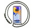 Funda Colgante Transparente compatible con Xiaomi Redmi Note 12 Pro+ Plus 5G con Cordon Verde / Dorado