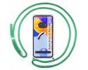 Funda Colgante Transparente compatible con Xiaomi Redmi Note 12 Pro+ Plus 5G con Cordon Verde Agua