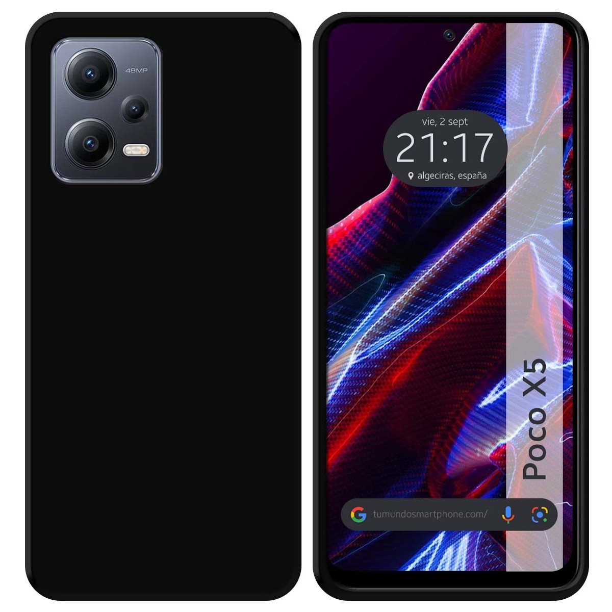 Funda Silicona Gel TPU Negra compatible con Xiaomi POCO X5 5G
