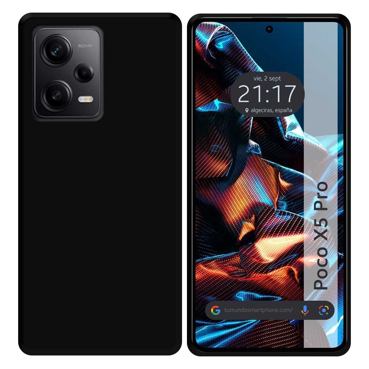 Funda Silicona Gel TPU Negra compatible con Xiaomi POCO X5 Pro 5G