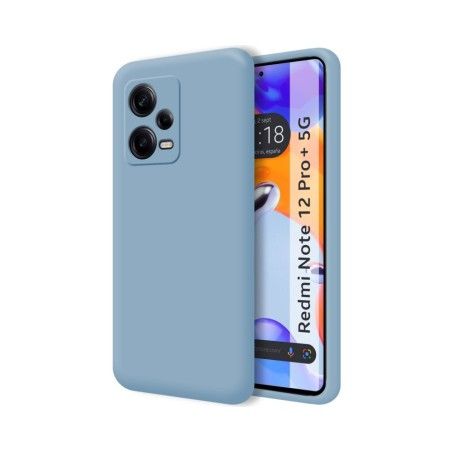 Funda Silicona Líquida Ultra Suave compatible con Xiaomi Redmi Note 12 Pro+ Plus 5G color Azul