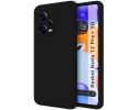 Funda Silicona Líquida Ultra Suave compatible con Xiaomi Redmi Note 12 Pro+ Plus 5G color Negra