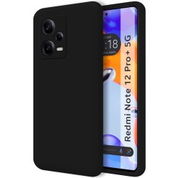 Funda Silicona Líquida Ultra Suave compatible con Xiaomi Redmi Note 12 Pro+ Plus 5G color Negra