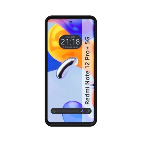 Funda Silicona Líquida Ultra Suave compatible con Xiaomi Redmi Note 12 Pro+ Plus 5G color Negra