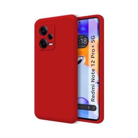 Funda Silicona Líquida Ultra Suave compatible con Xiaomi Redmi Note 12 Pro+ Plus 5G color Roja