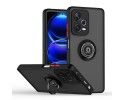 Funda Mate con Borde Negro y Anillo Giratorio 360 compatible con Xiaomi Redmi Note 12 4G