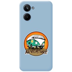 Funda Silicona Líquida Azul para Realme 10 4G diseño Adventure Dibujos