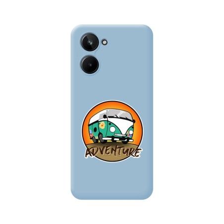 Funda Silicona Líquida Azul para Realme 10 4G diseño Adventure Dibujos