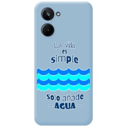 Funda Silicona Líquida Azul para Realme 10 4G diseño Agua Dibujos