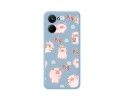 Funda Silicona Líquida Azul para Realme 10 4G diseño Cerdos Dibujos