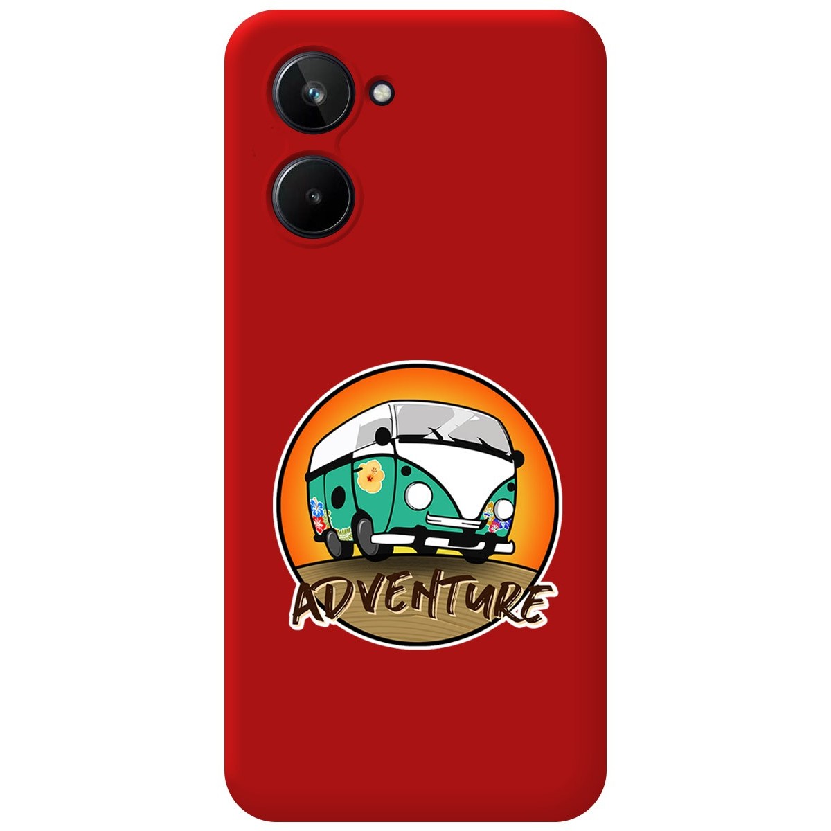 Funda Silicona Líquida Roja para Realme 10 4G diseño Adventure Dibujos